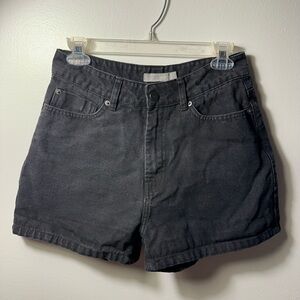 ASOS Distressed Black Denim Shorts Size 6 Indie Sleeze Grunge 100% Cotton Jeans